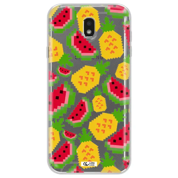 a pattern of watermelon and pineapples Samsung J7 Pro Clear TPU Case