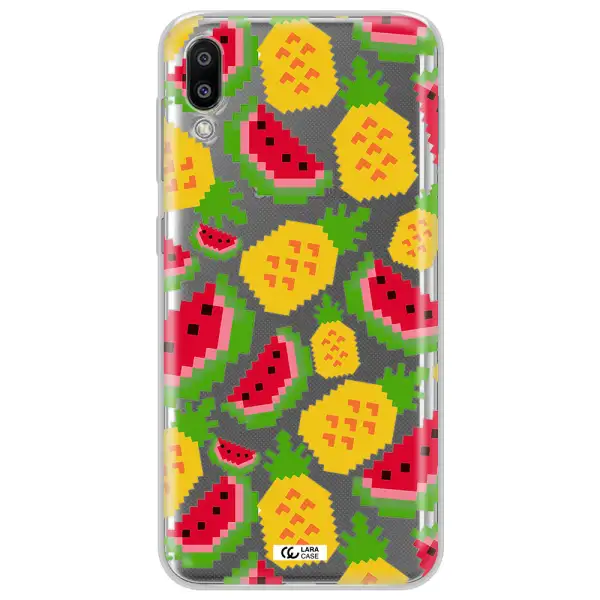 a pattern of watermelon and pineapples Samsung M10 Clear TPU Case