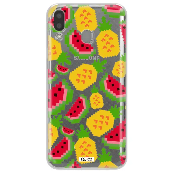 a pattern of watermelon and pineapples Samsung M20 Clear TPU Case