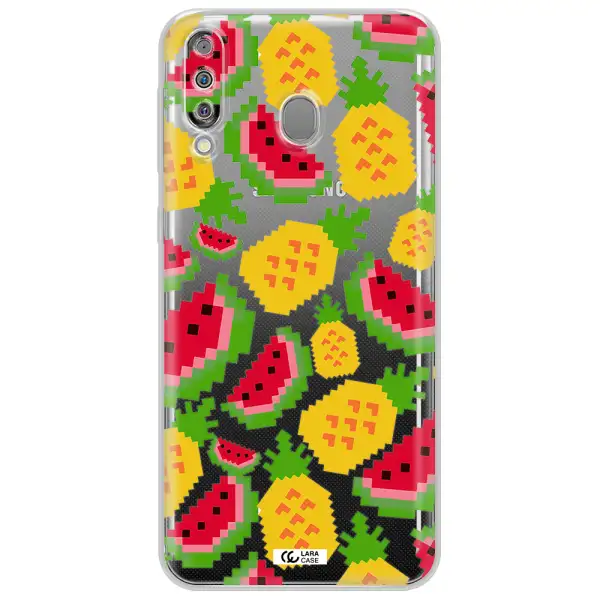a pattern of watermelon and pineapples Samsung M30 Clear TPU Case