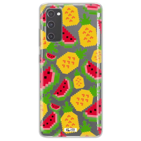 a pattern of watermelon and pineapples Samsung S20 Fe Clear TPU Case