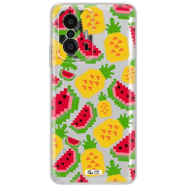 A Pattern Of Watermelon And Pineapples Xiaomi 11T Clear Tpu Case