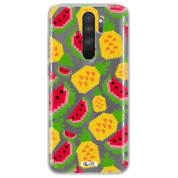 a pattern of watermelon and pineapples Xiaomi Note 8 Pro Clear TPU Case