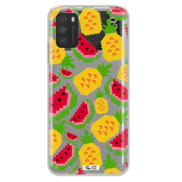 a pattern of watermelon and pineapples Xiaomi Poco M3 Clear TPU Case