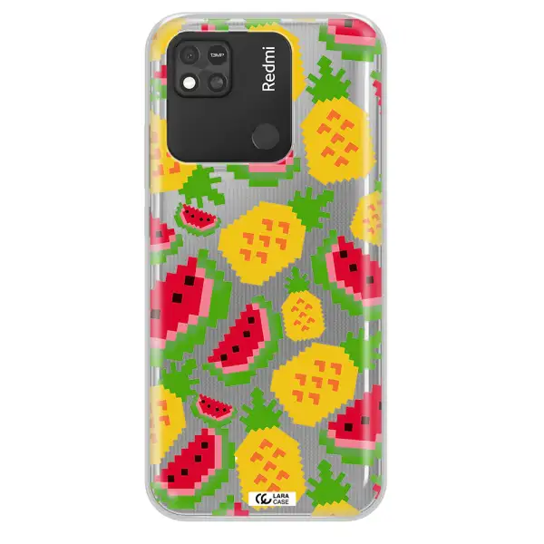 a pattern of watermelon and pineapples Xiaomi Redmi 10A Clear TPU Case