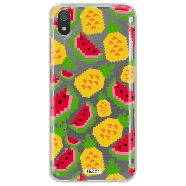 a pattern of watermelon and pineapples Xiaomi Redmi 7A Clear TPU Case