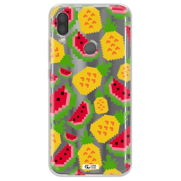 a pattern of watermelon and pineapples Xiaomi Redmi Note 7 Clear TPU Case