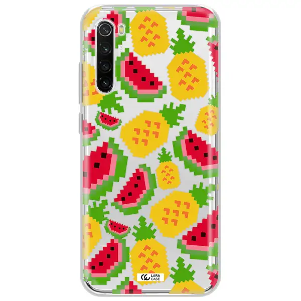 A Pattern Of Watermelon And Pineapples Xiaomi Redmi Note 8T Clear Tpu Case