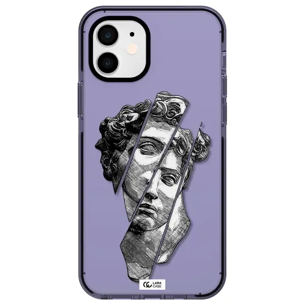 a drawing of a head of a man Apple iPhone 11 impact Lilac Case