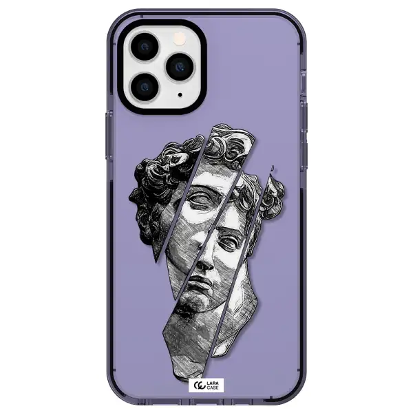 a drawing of a head of a man Apple iPhone 11 pro max impact Lilac Case