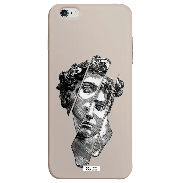 a drawing of a head of a man Apple iPhone 6 plus Silicone Stone Case