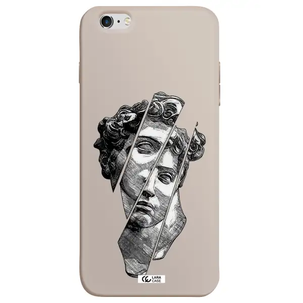 a drawing of a head of a man Apple iPhone 6 s plus Silicone Stone Case