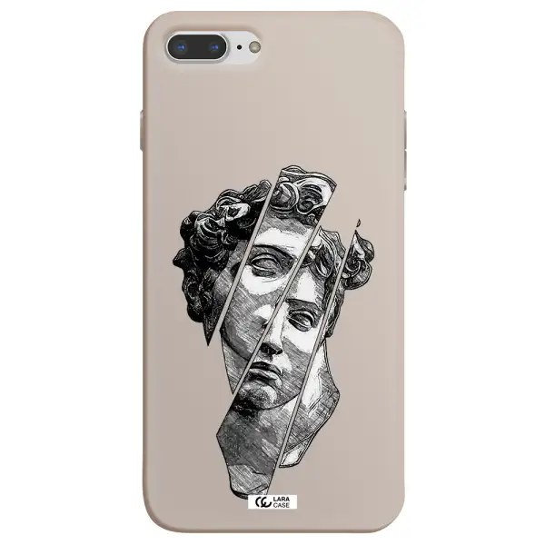 a drawing of a head of a man Apple iPhone 7 plus Silicone Stone Case