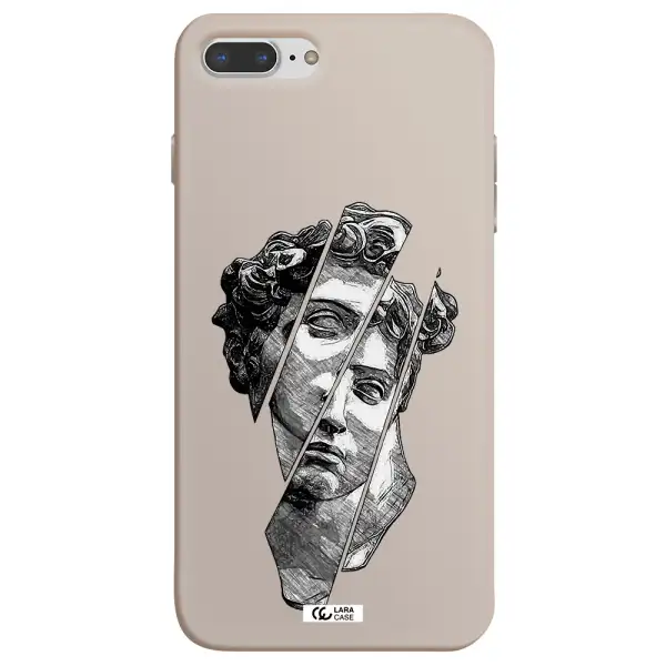 a drawing of a head of a man Apple iPhone 8 plus Silicone Stone Case