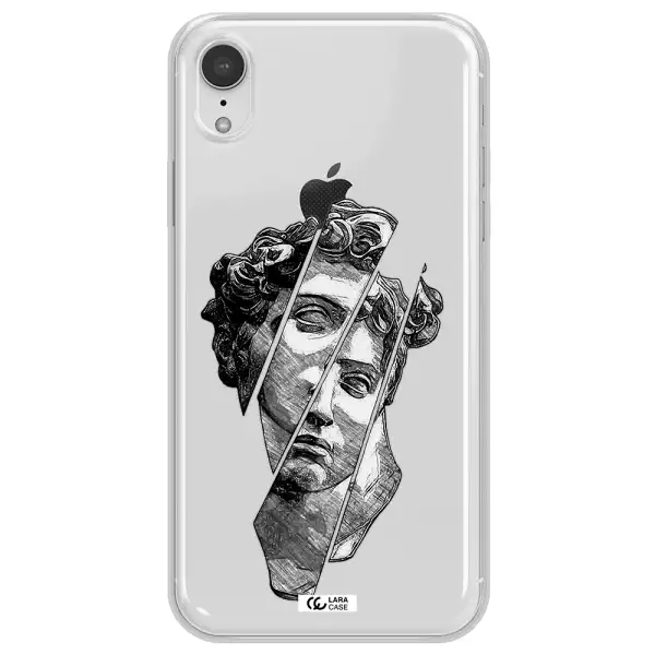 a drawing of a head of a man Apple iPhone XR Clear TPU Case