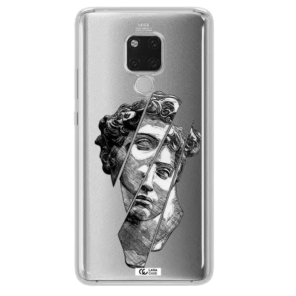 a drawing of a head of a man Huawei Mate 20X Clear TPU Case