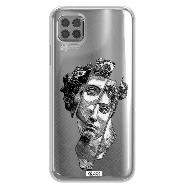a drawing of a head of a man Huawei P40 Lite Clear TPU Case