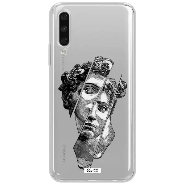 A Drawing Of A Head Of A Man Huawei Y9S Clear Tpu Case