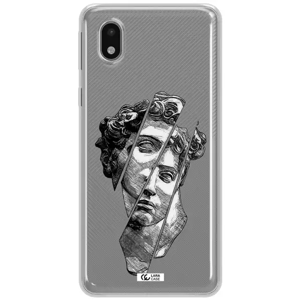 A Drawing Of A Head Of A Man Samsung A01 Core Clear Tpu Case