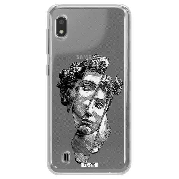 a drawing of a head of a man Samsung A10 Clear TPU Case