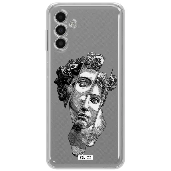 A Drawing Of A Head Of A Man Samsung A13 5G Clear Tpu Case
