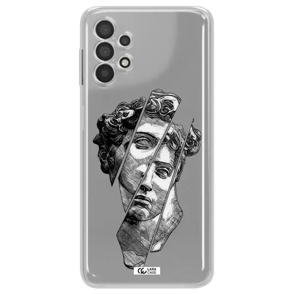 A Drawing Of A Head Of A Man Samsung A32 4G Clear Tpu Case