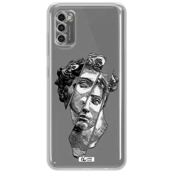 A Drawing Of A Head Of A Man Samsung A41 Clear Tpu Case