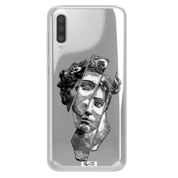 A Drawing Of A Head Of A Man Samsung A50S Clear Tpu Case
