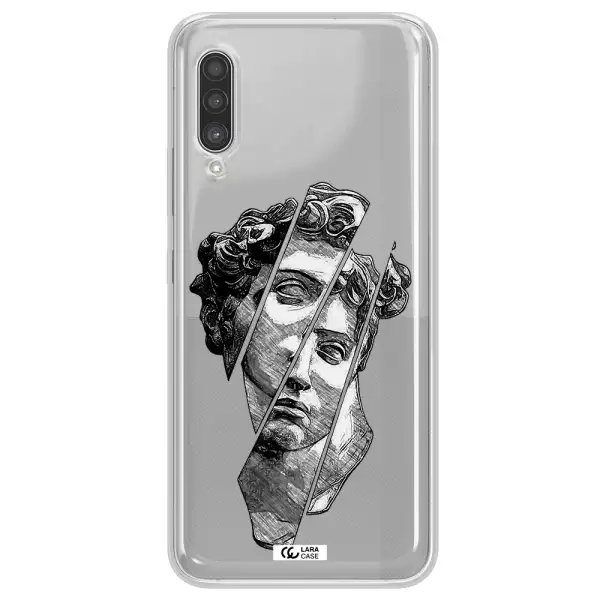 a drawing of a head of a man Samsung A90 Clear TPU Case