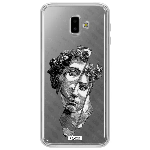 a drawing of a head of a man Samsung J6 Plus Clear TPU Case