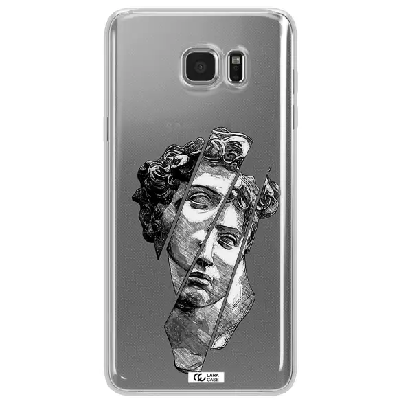 a drawing of a head of a man Samsung Note 5 Clear TPU Case