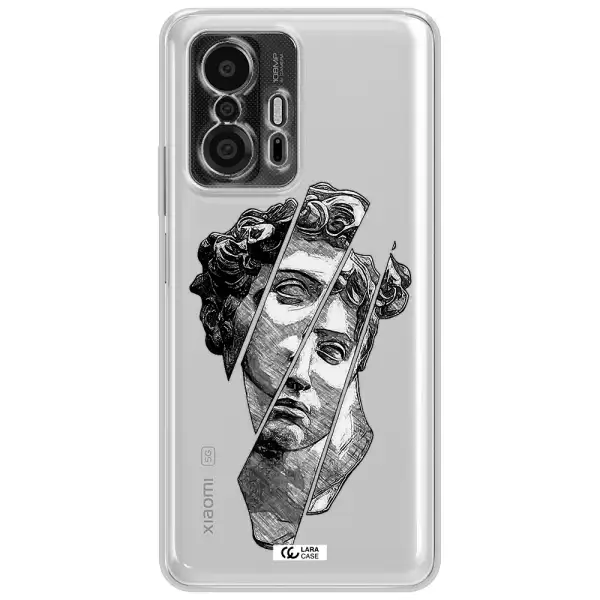 A Drawing Of A Head Of A Man Xiaomi 11T Pro Clear Tpu Case