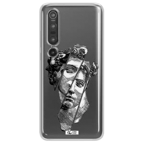 a drawing of a head of a man Xiaomi Mi 10 Pro Clear TPU Case