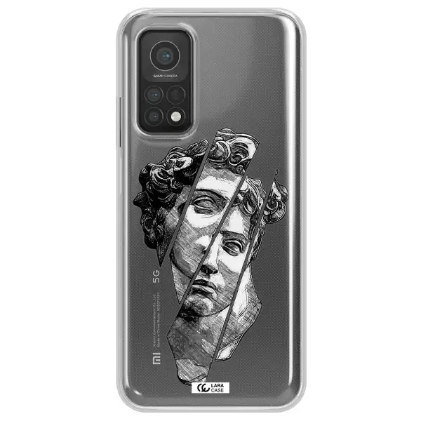 a drawing of a head of a man Xiaomi Mi 10T Clear TPU Case