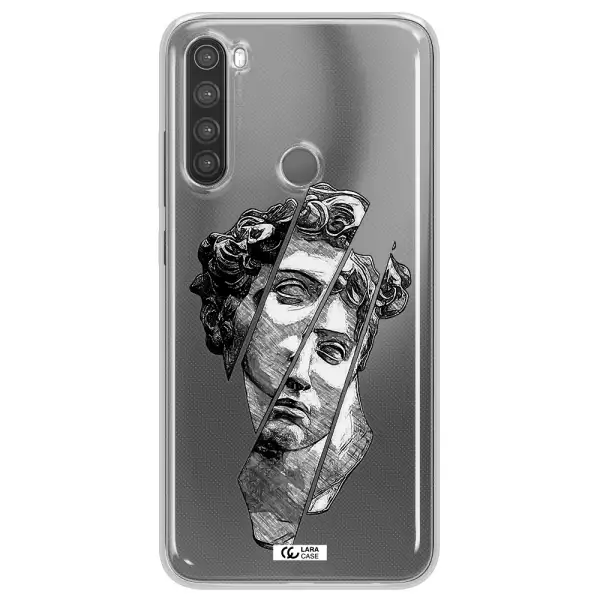 a drawing of a head of a man Xiaomi Note 8 Clear TPU Case