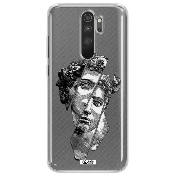 a drawing of a head of a man Xiaomi Note 8 Pro Clear TPU Case