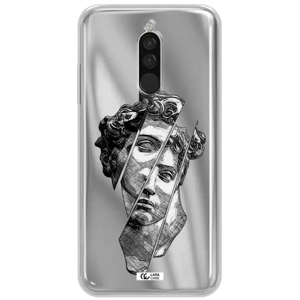A Drawing Of A Head Of A Man Xiaomi Redmi 8 Clear Tpu Case