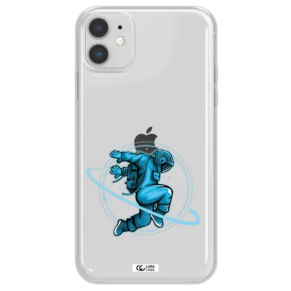 a cartoon of a man skating Apple iPhone 11 Clear TPU Case