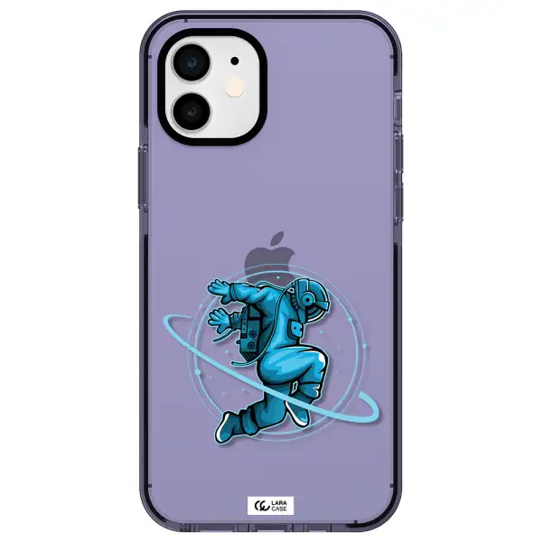 a cartoon of a man skating Apple iPhone 11 impact Lilac Case