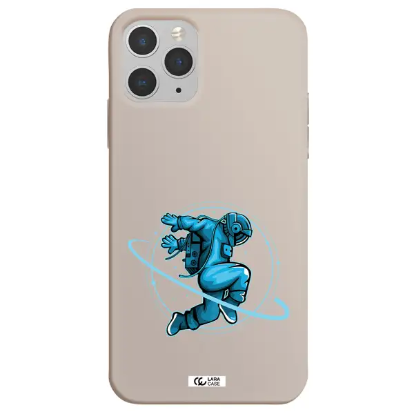 a cartoon of a man skating Apple iPhone 11 pro Silicone Stone Case