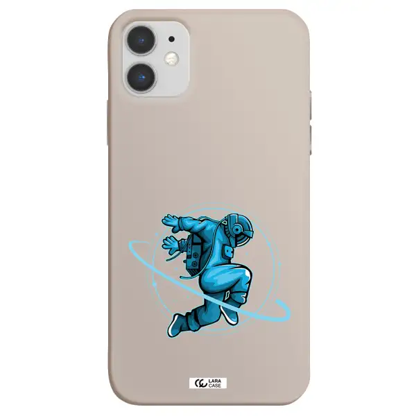 a cartoon of a man skating Apple iPhone 11 Silicone Stone Case