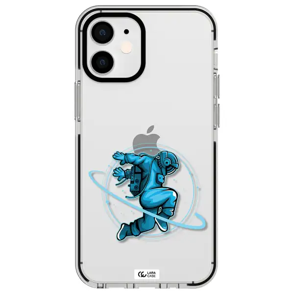 a cartoon of a man skating Apple iPhone 12 mini impact black border Case