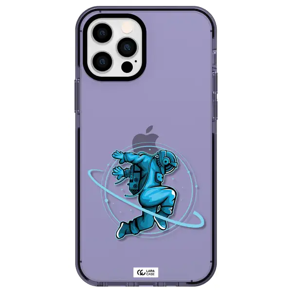 a cartoon of a man skating Apple iPhone 12 pro impact Lilac Case