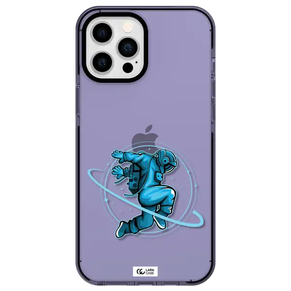 a cartoon of a man skating Apple iPhone 12 pro max impact Lilac Case