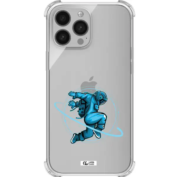 a cartoon of a man skating Apple iPhone 13 Pro Clear PC Case