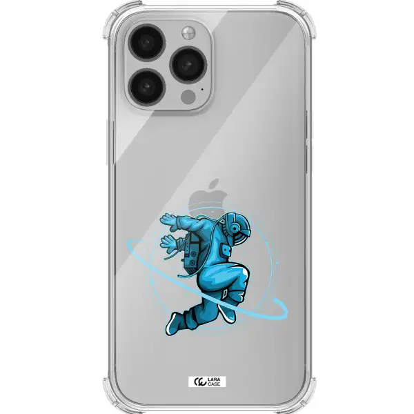 a cartoon of a man skating Apple iPhone 13 Pro Max Clear PC Case