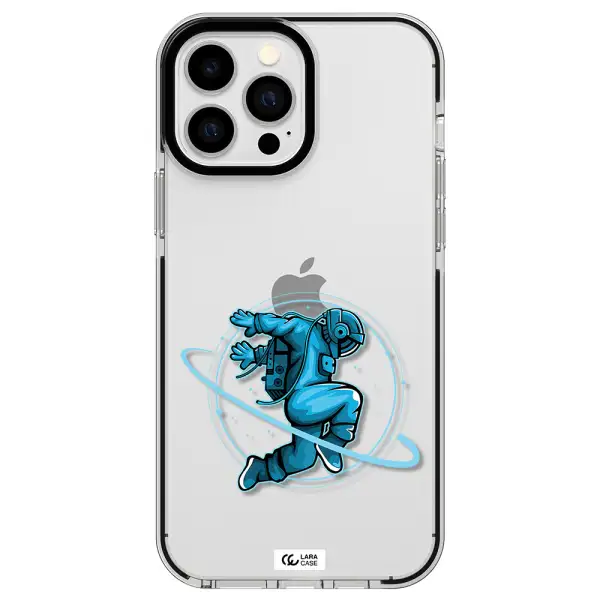 a cartoon of a man skating Apple iPhone 13 Pro Max impact black border Case
