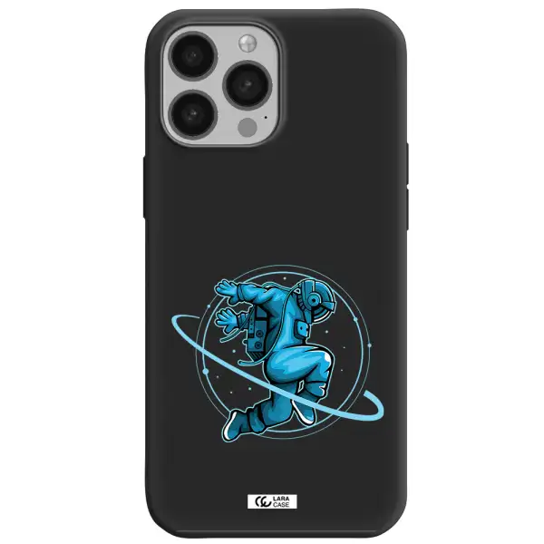 a cartoon of a man skating Apple iPhone 13 Pro Silicone black Case