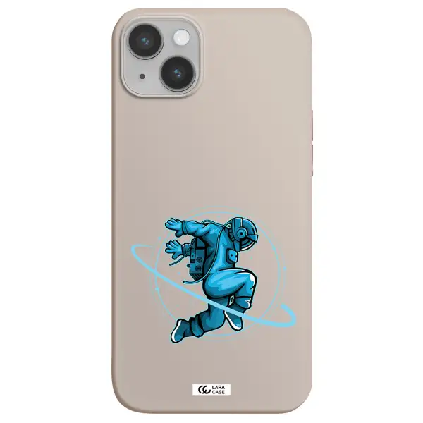 a cartoon of a man skating Apple iPhone 14 plus Silicone Stone Case