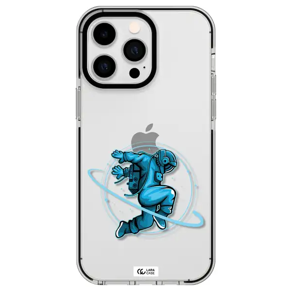 a cartoon of a man skating Apple iPhone 14 pro max impact black border Case